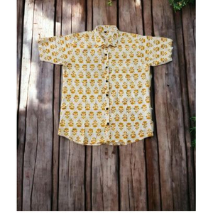 Camisa Ligera de Algodón Jaipuri para Hombre, Moda de Verano, Estampado a Mano, Camisa Jaipuri para Hombre, Ropa Casual a Precio de Mayoreo - Product Image 1