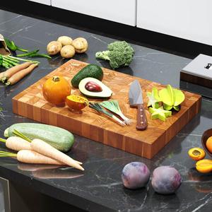 Planche à découper rectangulaire en bois de qualité supérieure, épaisseur 1,3 cm, facile à nettoyer - Product Image 4