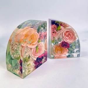 Premium Resin <b>Bookends</b> Artistic Decorative Book Support Pair For Contemporary Home Office Interior Decoration - Product Image 3