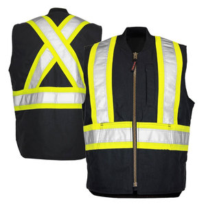 Hi Visibility Reflective Safety Vest With Reflective Strips Construction Workwear Quality Standard Safety <b>Worker</b> Vest - Product Image 2