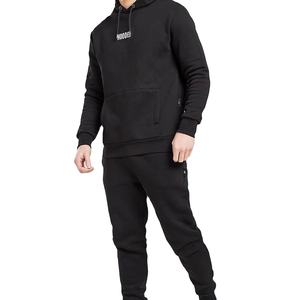 Vente chaude nouvelle mode poids lourd 100% coton polaire plaine hommes personnalisé Gym Jogger deux pièces Style décontracté survêtement - Product Image 1