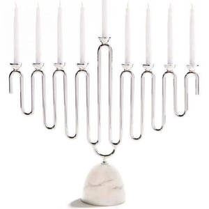 Ménorah en aluminium conçue pour maintenir les bougies en sécurité, célébrations de Hanouka, Noël, Pâques, rassemblements familiaux, ménorah en or - Product Image 5