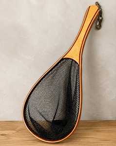 Wholesale Trout Fishing Catch and Release <b>Net</b> <b>Fly</b> Fishing <b>Net</b> Wooden Frame Fish Landing <b>Net</b> with Clear Soft Rubber Mesh - Product Image 5
