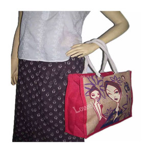 Bolsa de Yute con Logotipo Personalizado, Bolsa de Compras Reutilizable Ecológica, Bolsa de Transporte de Arpillera Natural Resistente, Publicidad Promocional - Product Image 2