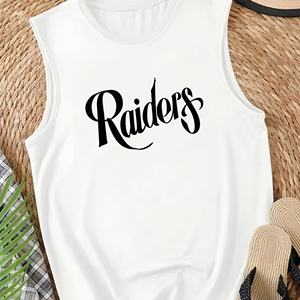 Chaleco Casual de Punto para Mujer con el Logotipo de los Raiders en Letra Cursiva, Spandex/Poliéster - Product Image 1