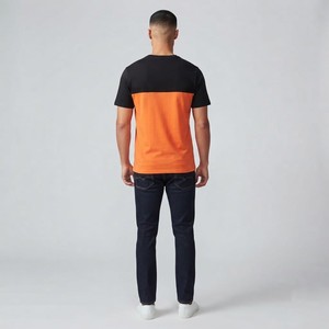 T-shirt Homme Coupe Classique en Polyester/Coton Haute Qualité Grammage Lourd 220g Uni Impression Sérigraphique Personnalisée sur le Devant Vierge Respirant - Product Image 2