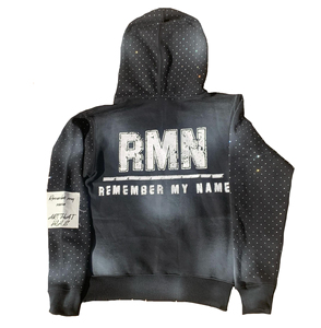 Ensemble Streetwear Premium Personnalisé Assorti – Sweat à Capuche Zippé Oversize en Coton Lourd Anti-Plis Orné de Strass et Motifs Graphiques - Product Image 3