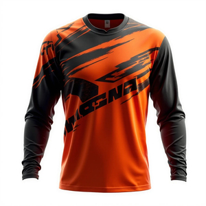 Classic Motocross Jersey Men Racing Outfit Soft Breathable Fabric Stylish Sporty Look For Motocross Riding And Training - Product Image 1