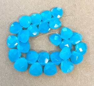 Cuentas de Calcedonia Azul Facetadas en Forma de Lágrima, Piedras Preciosas Naturales, Hilo de Cuentas Sueltas para Fabricación de Joyería, Venta al Por Mayor - Product Image 5