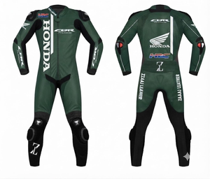 ชุดแข่งรถมอเตอร์ไซค์ Zonda Elite MotoCP แบบยูนิเซ็กซ์/ชุดจั๊มสูทหนังวัวแท้/หนังจิงโจ้พรีเมียม พร้อมแผ่นยืดหยุ่น - Product Image 1