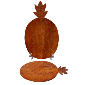 Plateau en bois naturel en forme d'ananas, écologique, antibactérien, sûr pour les aliments, décoration pour la cuisine et le salon, fabriqué au Vietnam - Product Image 5