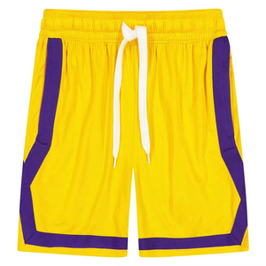 Pantalones Cortos de Malla Personalizables para Hombre, los Más Vendidos, con 4 Bolsillos, Estilo Bloques de Color, Cintura Acanalada a Rayas, Transpirables, para Baloncesto y Uniformes de Equipo - Product Image 4