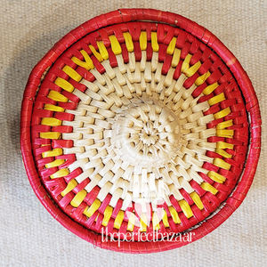 Cesta de Almacenamiento de Hierba Moonj Natural que Ahorra Espacio, con Tapa, Mini Cesta con Tapa y Asa, Ecológica - Product Image 4