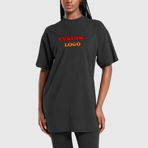 เสื้อยืดคอตตอน 300 GSM แบบเรียบ ขายส่ง ดีไซน์พิมพ์นูน 3 มิติ ทรงไหล่ตก สไตล์ฮิปฮอป เสื้อยืดผู้หญิงทรงพอดีตัว สำหรับเล่นกีฬา - Product Image 1