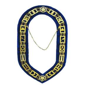 Collier maçonnique élégant fait main NESTA SPORTS en velours rouge avec broderie dorée de qualité supérieure, crochet de chaîne durable - Product Image 2