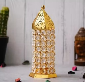 Premium Crystal Lantern Shape <b>Tealight</b> Candle <b>Holder</b> for Elegant Home Decor Festive Lighting - Product Image 4