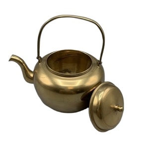 American design brass <b>tea</b> pot and <b>kettle</b> perfect for a vintage <b>tea</b> setting with a premium quality handcrafted build - Product Image 1
