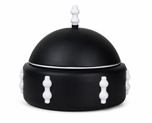 Plat à réchaud rond noir et or avec couvercle en dôme, chauffe-plats pour buffet, idéal pour l'hôtellerie, la restauration, les banquets et les événements - Product Image 6