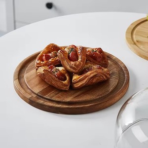 Cloche à gâteau en verre transparent, dôme alimentaire rond, couvercle anti-poussière pour dessert, compatible micro-ondes, plateau de présentation pour fruits - Product Image 2