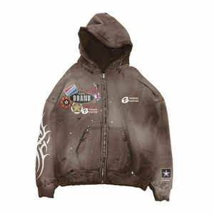 Nouveauté 2025 – Sweats à capuche unisexes brodés effet vieilli en molleton 100 % coton pour l'hiver, style décontracté, disponibles en plusieurs designs - Product Image 5