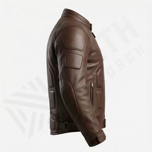 Blouson de moto en cuir de haute qualité en cuir de vachette avec panneaux Samtex quadri-directionnels, équipement de protection pour motards, couleur personnalisable - Product Image 3