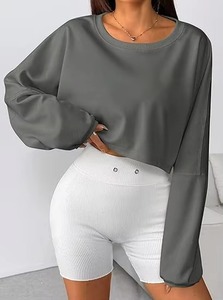 Sweat-shirt à col rond pour femme en gros, logo personnalisé, fabricant OEM, fournisseur de vêtements streetwear en molleton de coton épais de qualité supérieure - Product Image 6