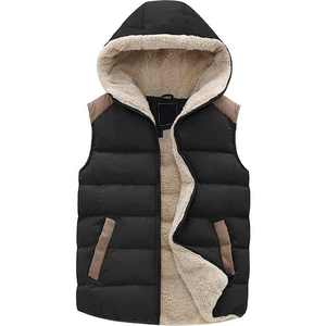 Chaleco Acolchado Sin Mangas de Color Sólido para Hombre, Ropa de Invierno Informal, 100% Poliéster, Impresión de Logotipo Personalizado, Chaleco Acolchado Cortavientos - Product Image 1