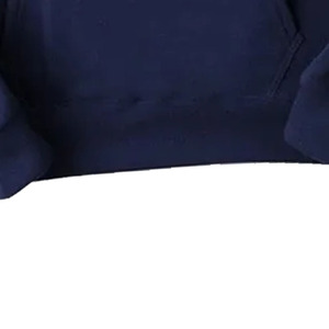 Sweat-shirt à capuche zippé bleu marine uni pour homme, coupe ample, avec poche kangourou, écologique et respirant - Product Image 4