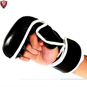 ถุงมือ MMA คุณภาพสูงสำหรับการฝึกซ้อม ผลิตตามสั่ง ทำจากหนัง PU กันลื่น สายรัดข้อมือปรับได้ ปิดด้วยแถบตีนตุ๊กแก สำหรับผู้ใหญ่ - Product Image 6