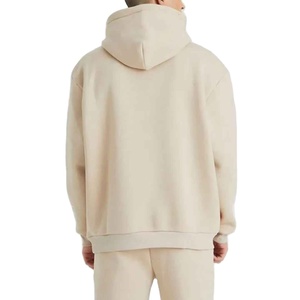 ชุดวอร์มผ้าคอตตอนผ้าฟลีซเสื้อสวมหัวของผู้ชายเปิดไหล่ตกเสื้อแบบเรียบๆเนื้อผ้าระบายอากาศได้ดี100% ออกแบบได้ตามต้องการ - Product Image 5