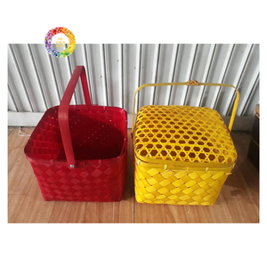 Boîte à rideaux en bambou faite à la main, emballage cadeau tissé naturel pour thé, souvenirs, bijoux, petits cadeaux, boîte de présentation - Product Image 2