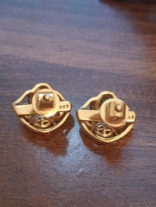 Vintage Gold Plated Luxury <b>Stud</b> <b>Earrings</b> with Green <b>Crystal</b> and Clear Rhinestones for Women Everyday Wear Gift & Party - Product Image 5