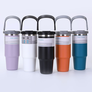 מדגם חינם מותאם אישית 35 עוז 40 עוז שתיית סטן טאמבלר נירוסטה נסיעות גביע תרמי עם ידית וקש - Product Image 4