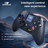Console de jeu GAMINJA avec écran intelligent de 1,44 pouce, manette de jeu sans fil BT pour Switch P4 iOS Android, joystick double Hall