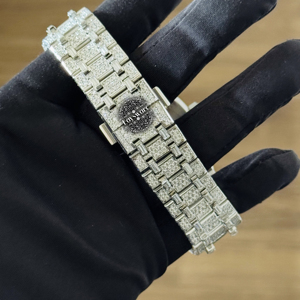 Reloj Analógico de Acero Inoxidable con Diamantes Moissanite VVS Laysware, Unisex, Personalizado, Estilo Hip Hop, Joyería de Lujo - Product Image 6