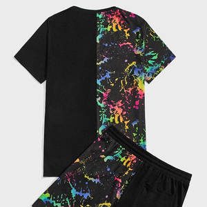 Ensemble T-shirts et Shorts Homme en Polyester/Coton Coupe Slim à Manches Courtes Col Rond, Taille Plus, Idéal Été – Vente en Gros - Product Image 3