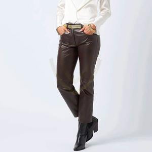 Pantalones de Cuero para Mujer, los Más Vendidos, al por Mayor, Personalizados, Ajustados, de Color Sólido, Transpirables, Casuales - Product Image 4