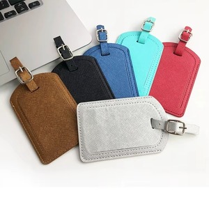Smooth Finish Full Grain Leather Travel Tags Scratch Resistant Genuine Leather Labels for Designer Luggage LTG-0316 - Product Image 1