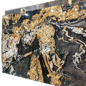 Losas y Azulejos de Granito Fusion Gold, Piedra Natural Pulida para Encimeras, Pisos y Aplicaciones en Paredes - Product Image 4