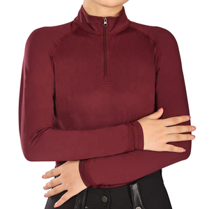Horse Riding Base Layer Shirt Women Long <b>Sleeves</b> Equestrian Clothing Customized Fabric Breathable Custom Logo & Breeches Uniform - Product Image 2
