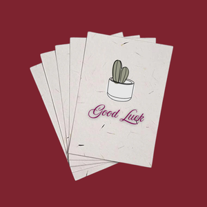 Cartes de vœux écologiques personnalisées en papier semence, plantables avec des graines de souci, estampage à chaud pour un message porte-bonheur - Product Image 4