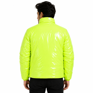 Blousons matelassés brillants pour hommes en gros, personnalisables OEM, avec col montant, légers, pour l'hiver, fournisseur de mode extérieure - Product Image 3
