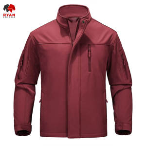 เสื้อแจ็คเก็ตซอฟต์เชลล์คุณภาพพรีเมียม Ryan Pro Gear สำหรับผู้ชาย กันน้ำ กันลม ผลิตจากผ้าถักที่เป็นมิตรต่อสิ่งแวดล้อม ลายเรียบ - Product Image 2