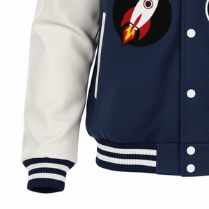 Chaqueta Universitaria de Invierno para Hombre, Bordado Chenille de Alta Calidad, Fabricante OEM, Personalizada con Letras de Béisbol en la Parte Delantera - Product Image 3