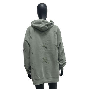 Sudadera con Capucha de Cachemira al por Mayor, Suéter de Invierno Tejido para Mujer, Sudadera con Capucha de Lana Merino con Cordón Ajustable - Product Image 6