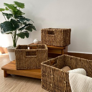 Set of 3 Stackable Seagrass <b>Baskets</b> Handmade <b>Storage</b> <b>Basket</b> Wholesale eco-friendly Made in Viet Nam - Product Image 3