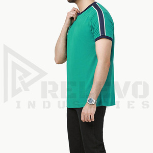 Camiseta de punto de algodón de 220 GSM para hombre, tela suave y transpirable, uso diario informal de verano - Product Image 2