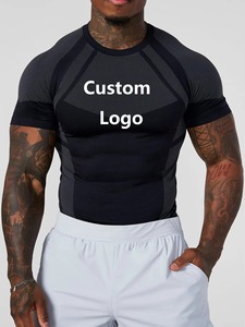 Custom <b>Compression</b> Fitness T <b>Shirt</b> Manufacturer Gym Workout Performance Wear Cotton Polyester Spandex OEM ODM Private Label Bulk - Product Image 3