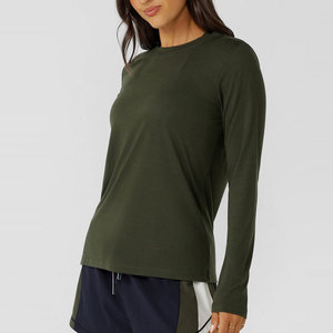 Camiseta Deportiva de Manga Larga para Yoga y Fitness de Alta Resistencia para Mujer, Ropa de Gimnasio, Absorbe el Sudor, Ecológica, para Actividades al Aire Libre - Product Image 4