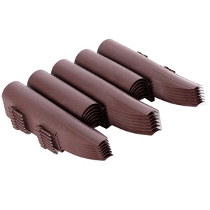 Garden Edging Wood Grain Plastic <b>Fence</b> Landscape Flower Bed Fencing <b>Border</b> - Product Image 1